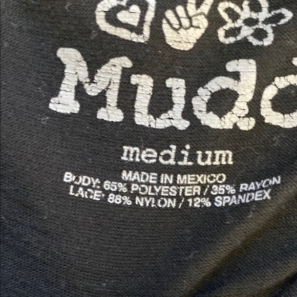 Mudd Black Lace Embellished Blouse, Size - Picture 3 of 3